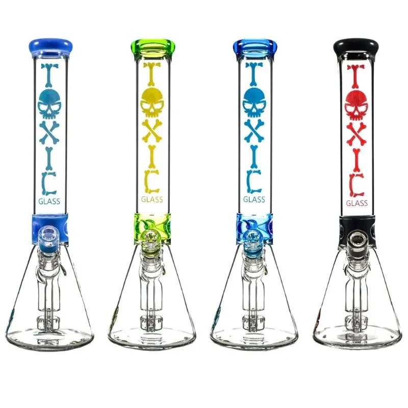 MKGlass TX13 Toxic Skull Beaker 15″ Water Pipe