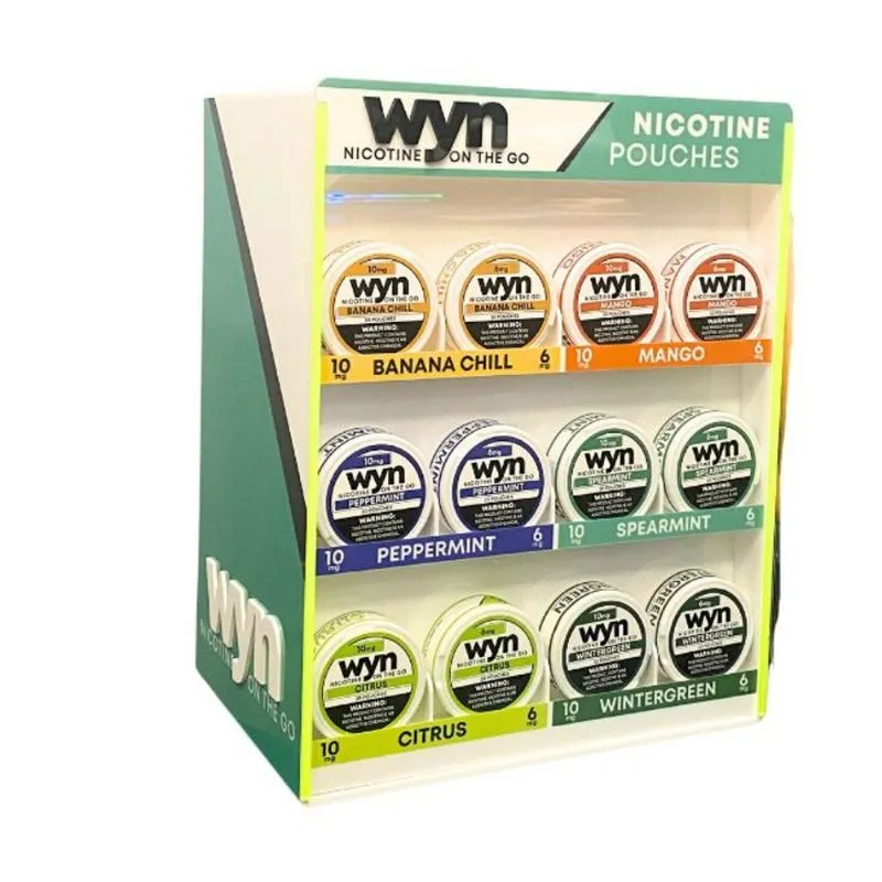 WYN Nicotine Pouches Countertop Display