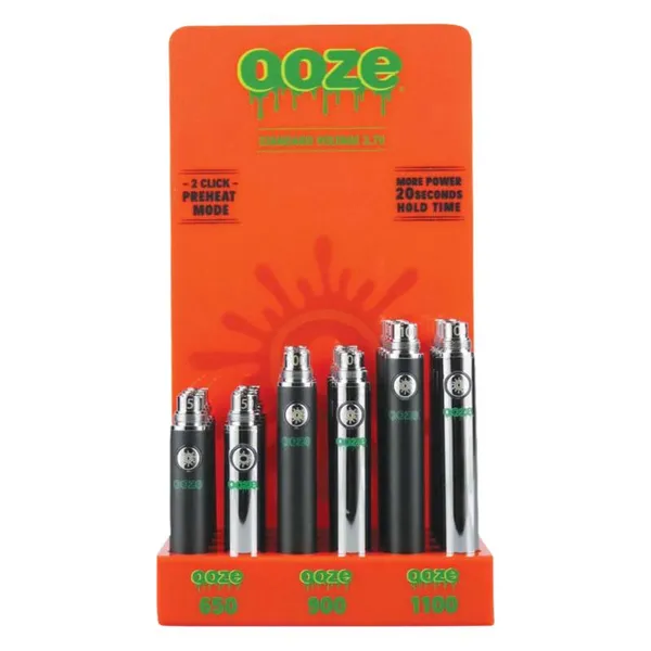 Ooze Standard 510 Batteries with Display Box