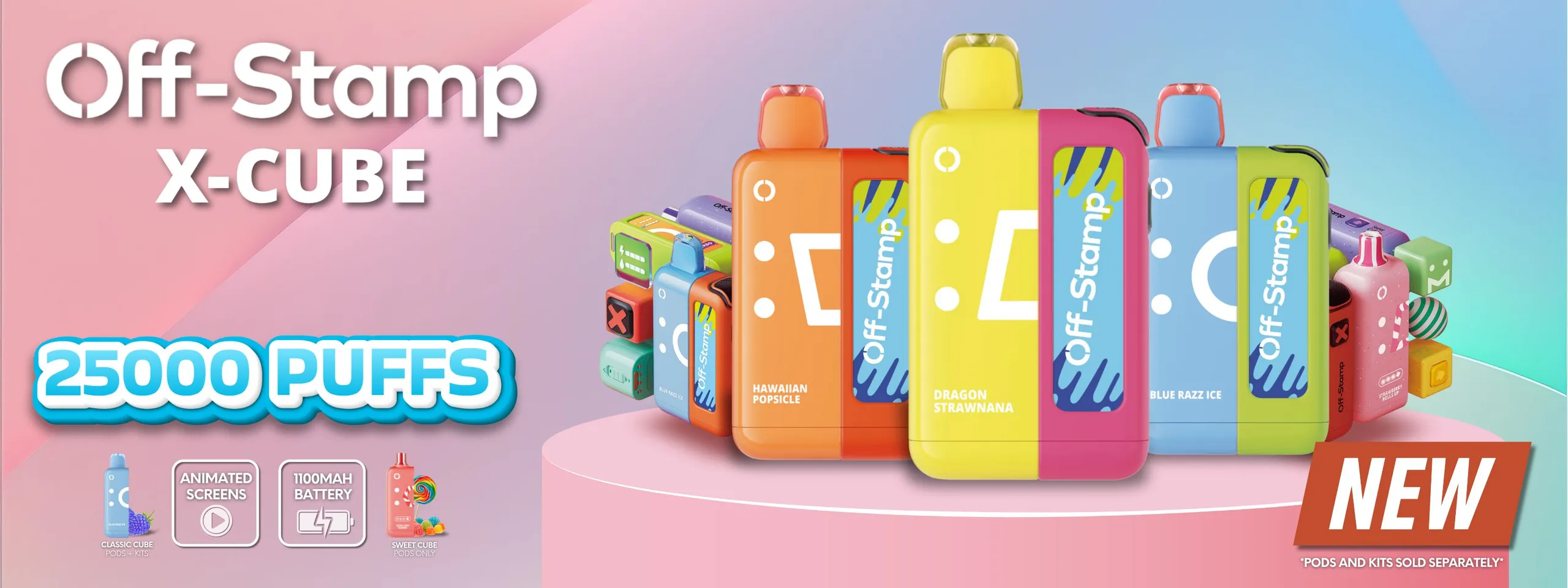 Off Stamp X-Cube 25K Disposable Kit | Apex Vape Wholesale